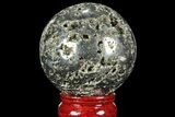 Polished Pyrite Sphere - Peru #98032-1